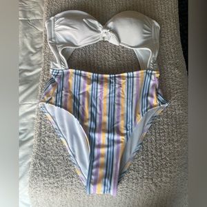 Sexy strapless one piece bathing suit